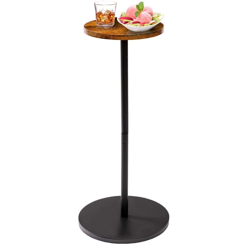 Small Drink Table For Small Spaces Pedestal Side Table Martini Table Cocktail...