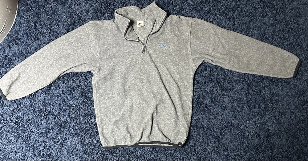 Nike Men's 1/4 Zip Medium Grey Vintage