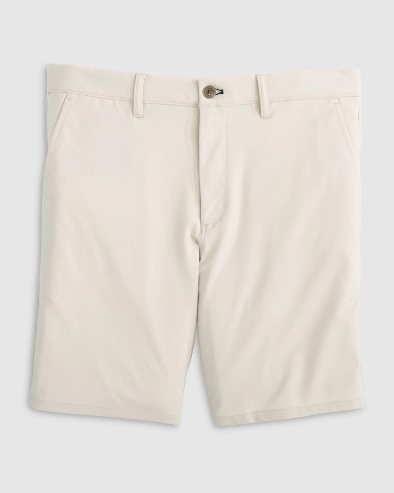johnnie-O Jupiters Cotton Performance Shorts Stone Size 33