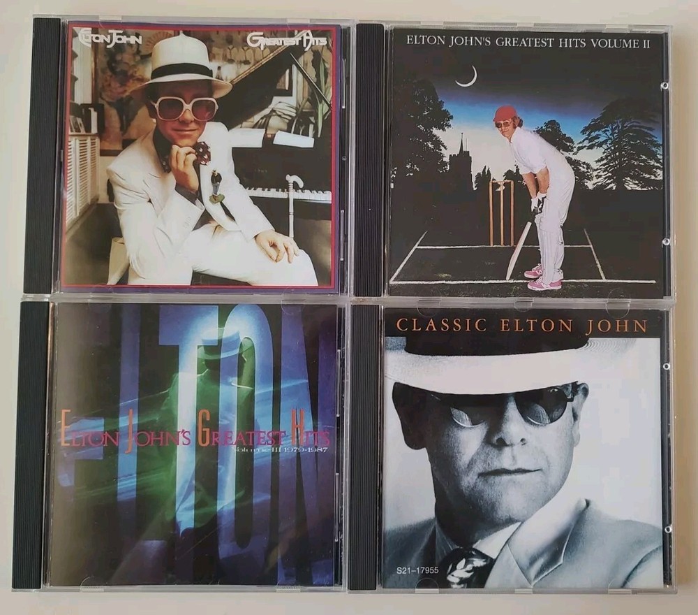Elton John 4 CD Lot Greatest Hits I II III and Classic Albums Like New Condition