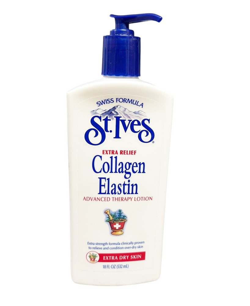 Vintage St. Ives Collagen Elastin Therapy Lotion Extra Dry Skin 18oz Swiss