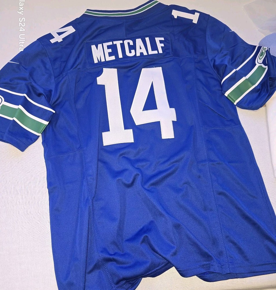 NWT Seattle Seahawks DK Metcalf Nike Royal Throwback Jersey size 3XL