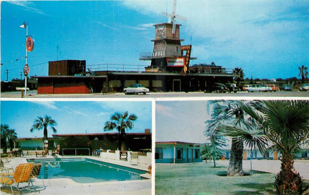 1950s Fresno California Towne & Country Lodge Multi View Postcard 25-4275