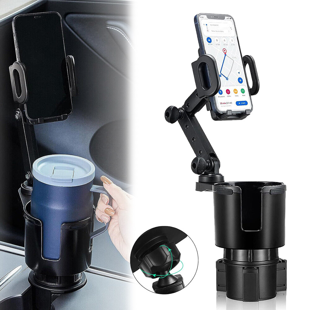 360° Cup Holder Car Mount Cradle for Cell Phone Drink Organizer Holder Universal