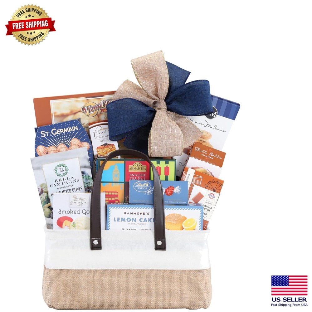 Gourmet Gift Basket - Wine Country Delights with Personalized Message, 15x7x14