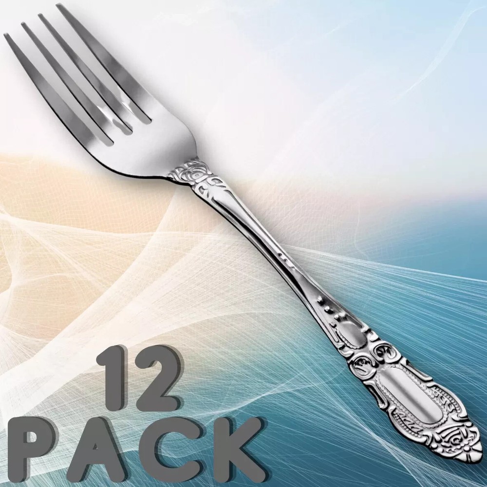 Heavy Duty Dinner Forks Stainless Steel Table Forks Flatware Set Of 12 Durable