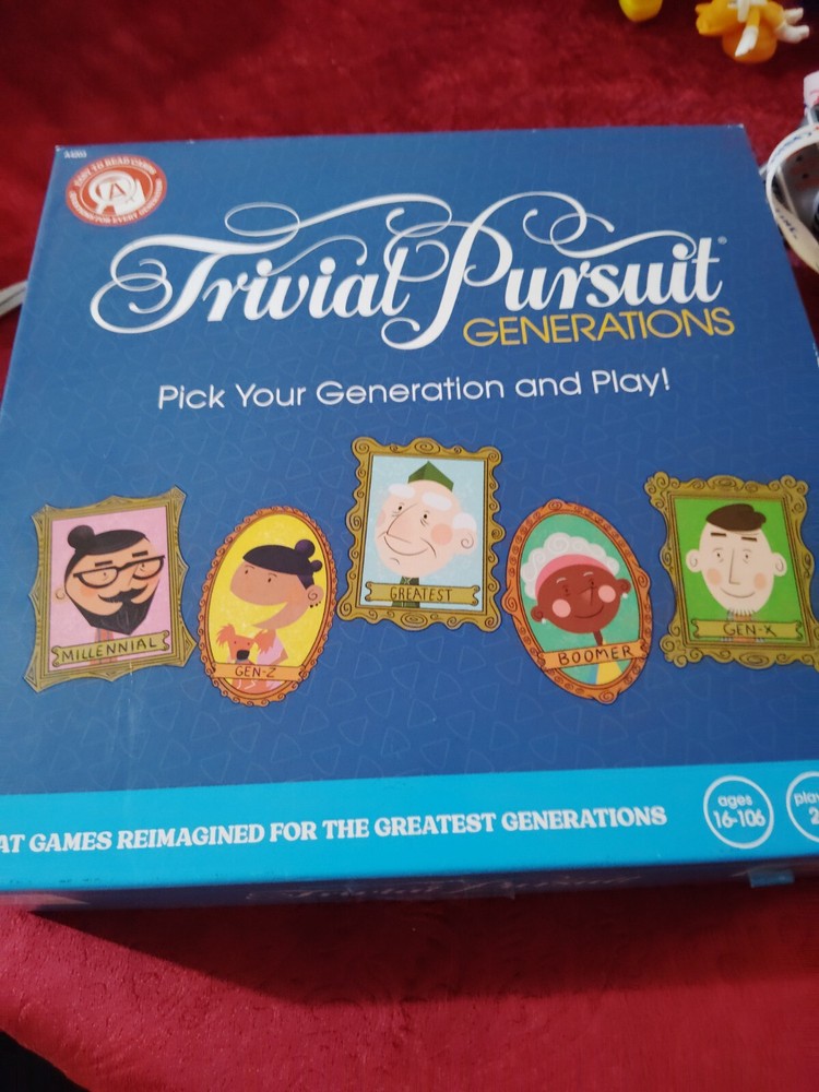 Trivial Pursuit Generations Board Game Complete