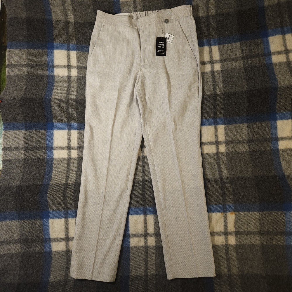 Express Straight Slim Pants Size 28x30 Linen, Polyester, Rayon, Spandex