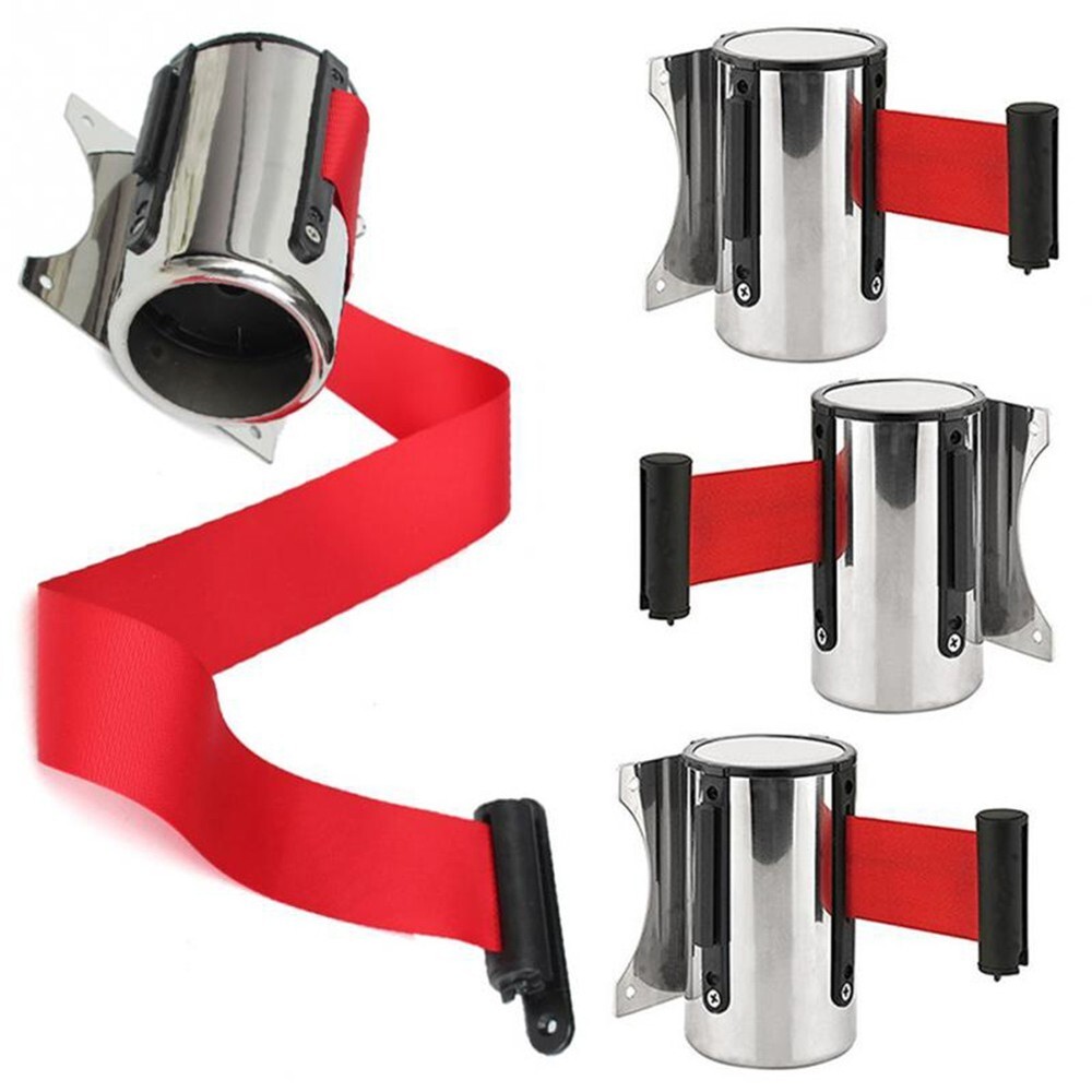 Stainless Steel Wall Mount Retractable Queue Barrier for Crowd Control