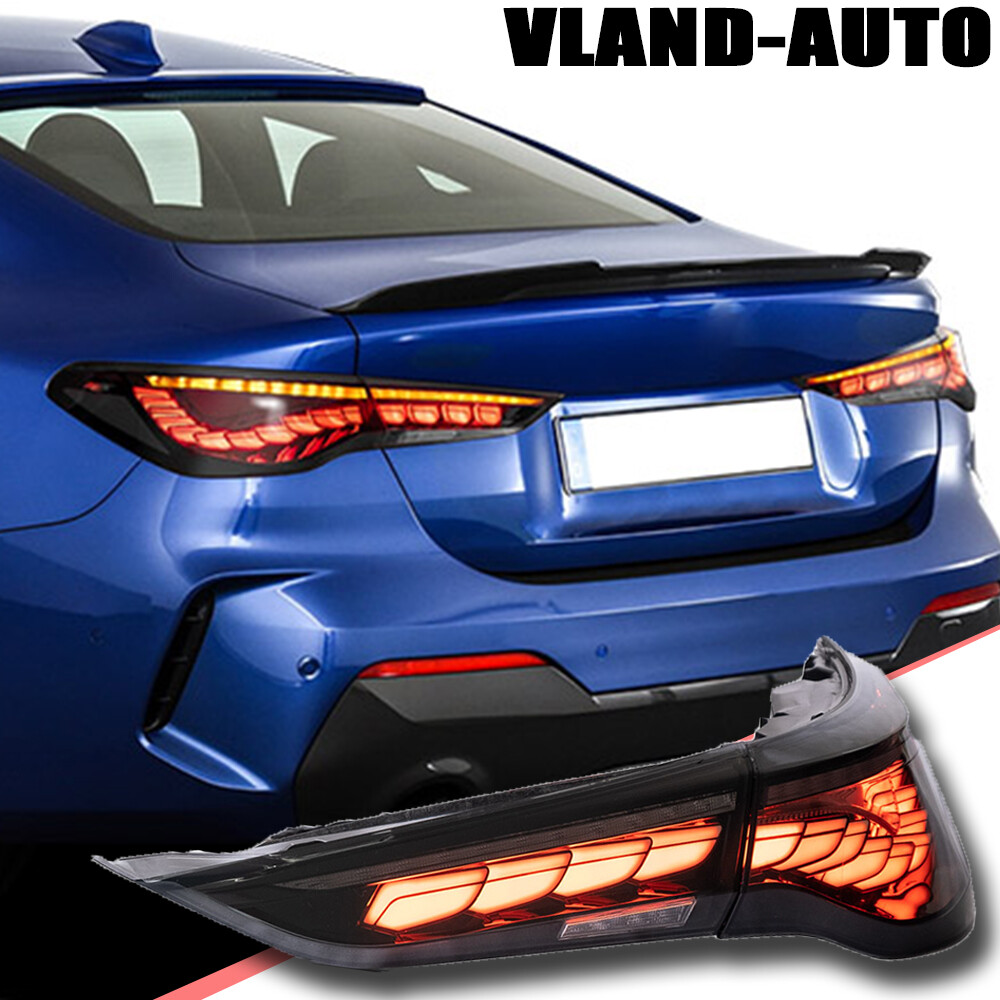 Smoked OLED Sequential Tail Lights for 20-24 BMW 4 Series G22 G23 G26