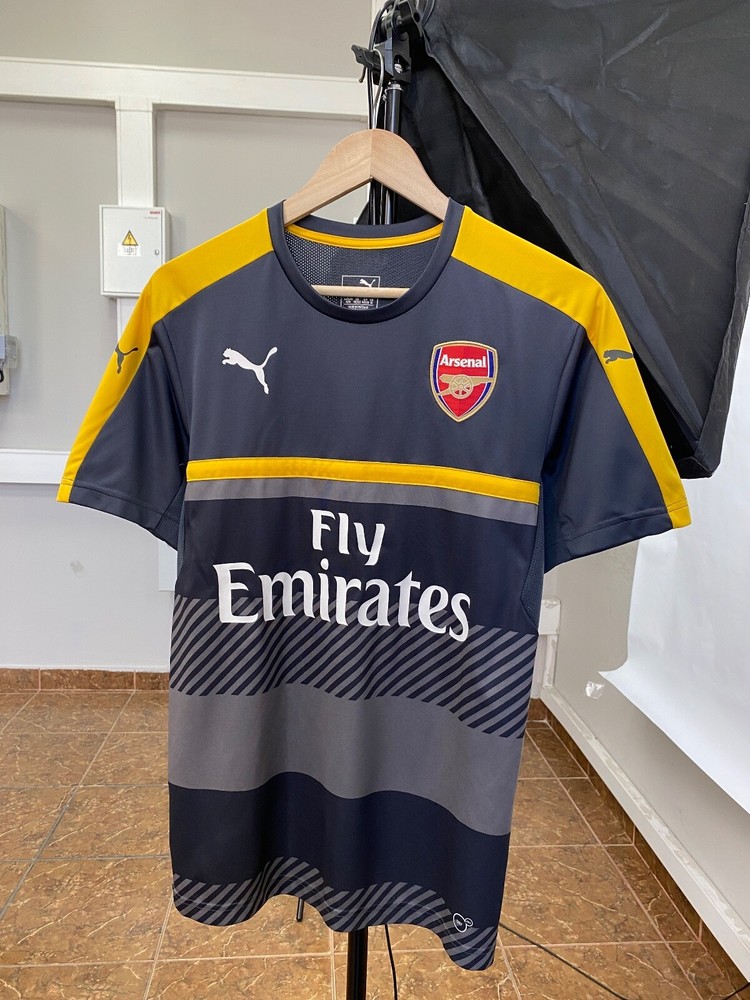 Y2K Puma Blokecore Retro Arsenal Soccer Jersey Rare Vintage Gray Size M