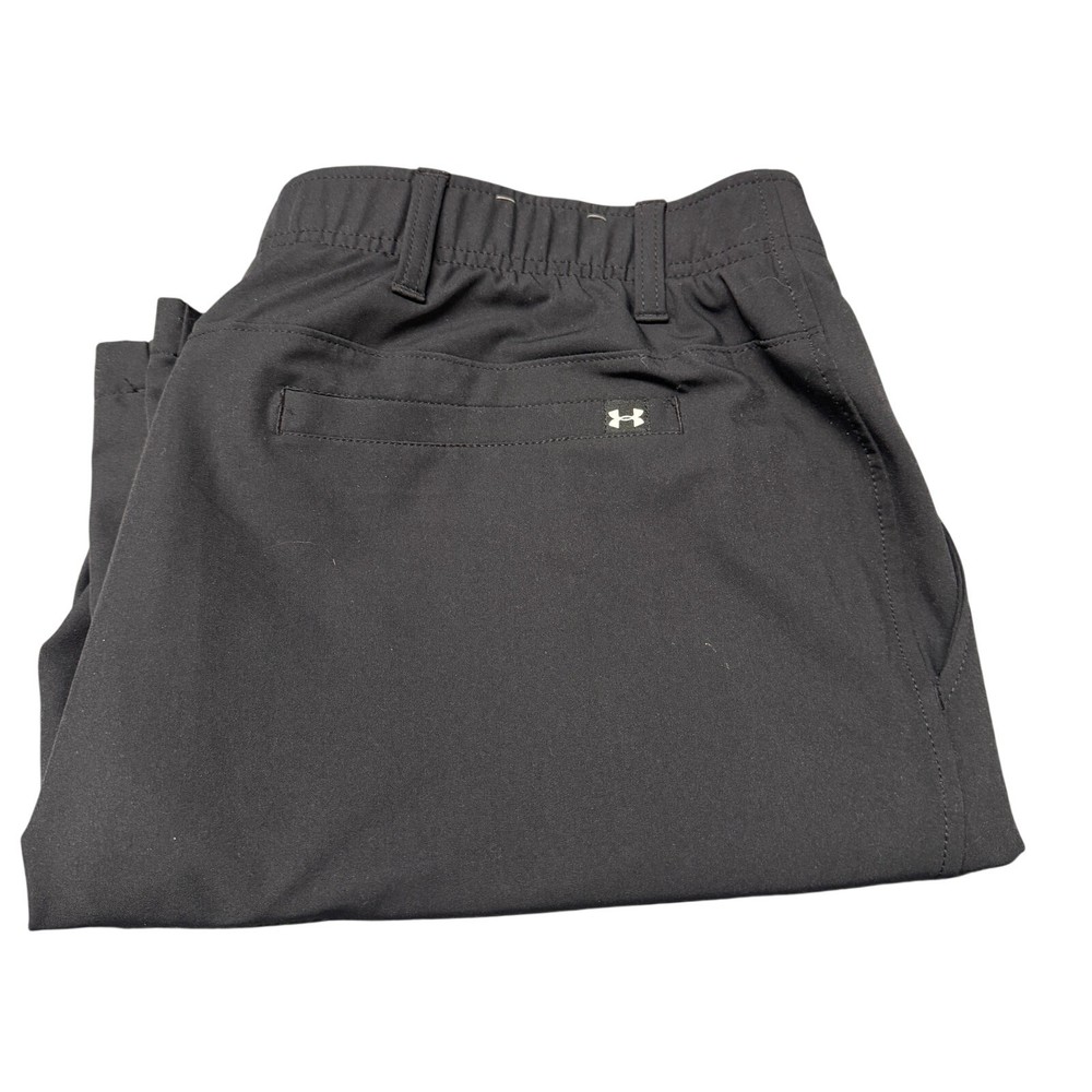 Under armour Golf Pants Mens 40x32 ACTUAL Black UA Drive Straight Leg Activewear