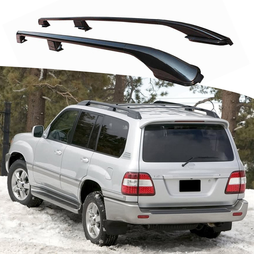 2PCS Roof Rail Fits For Land Cruiser J100 Lexus LX470 1998-2007 Luggage Carrier