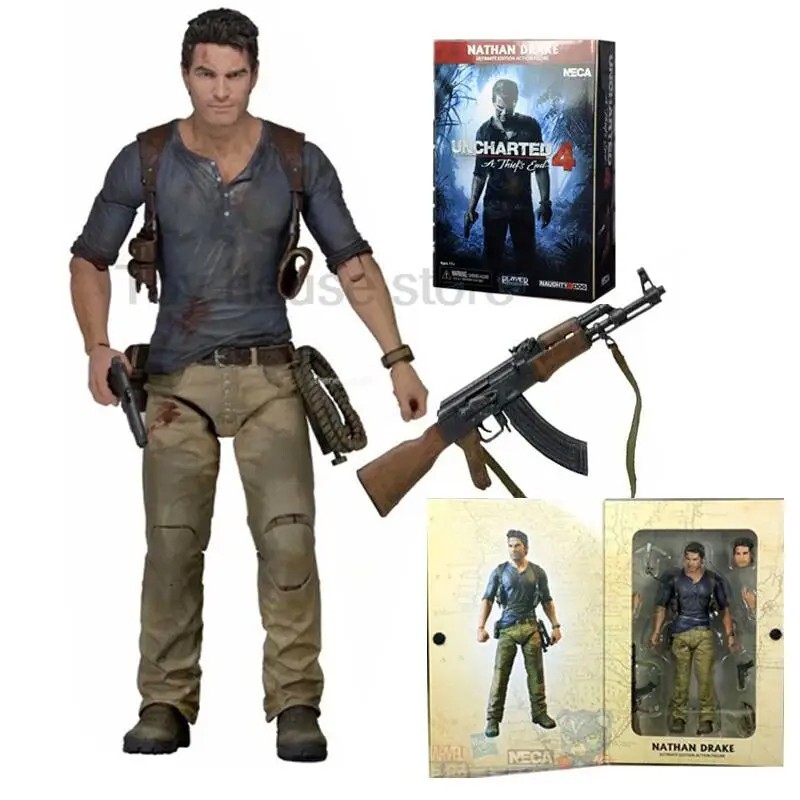 4 A thief's end NATHAN DRAKE Action Figure Model Toys Collectable Doll Creative.