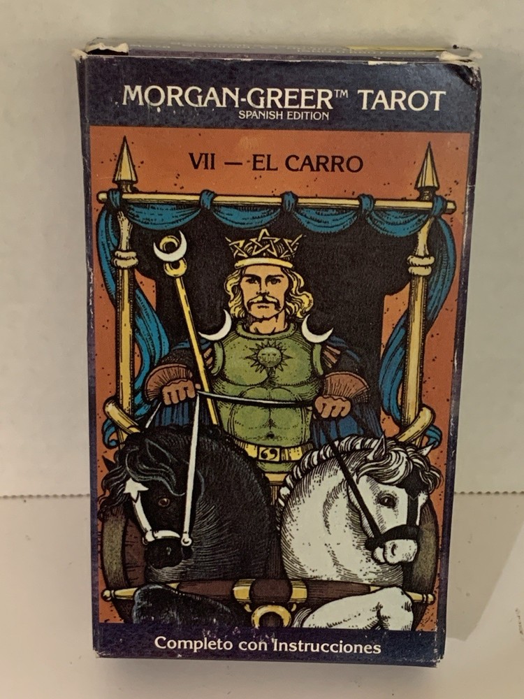 Vintage 1979 Morgan Greer 78-Card Tarot Deck with Box - Spanish Edition