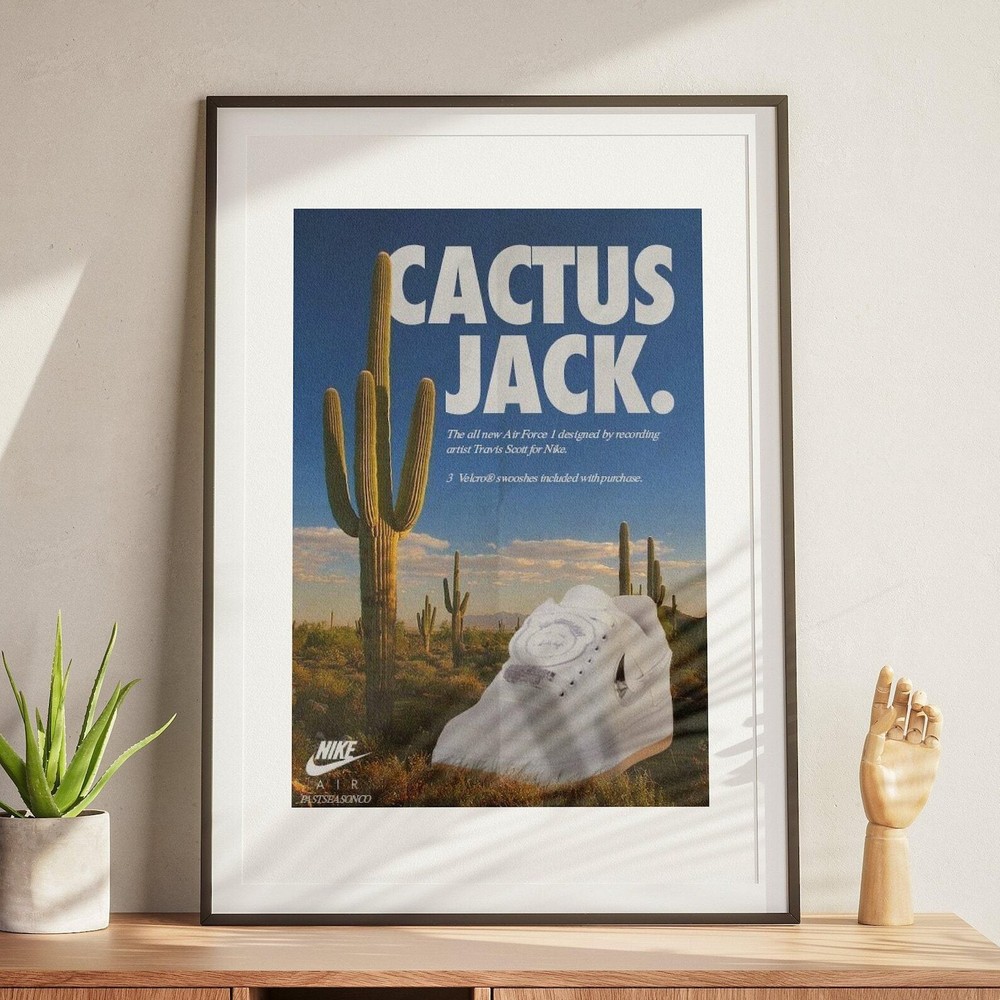 Nike Cactus Jack Custom Poster Travis Scott Shoes Print Cover