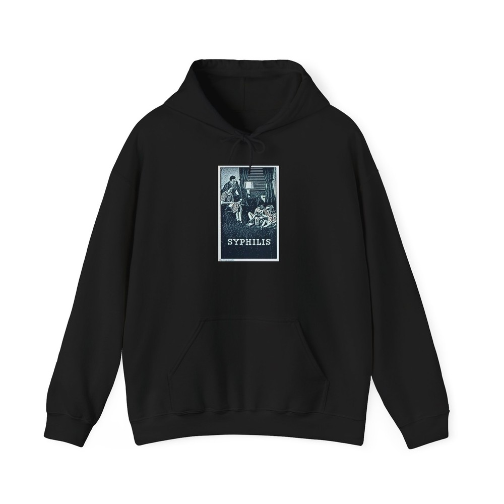 Syphilis Retro Art Graphic Print Crewneck Unisex Heavy Blend™ Hooded Sweatshirt