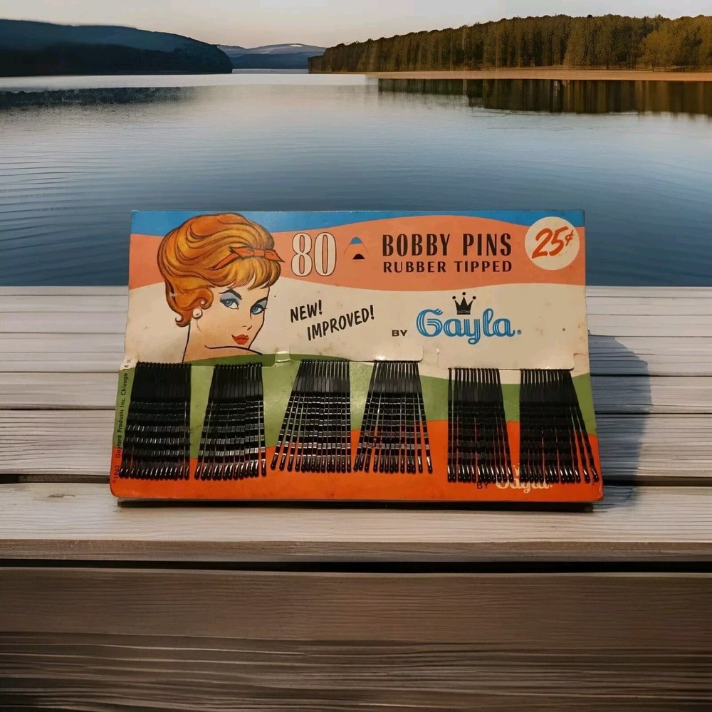 1963 Gayla Bobby Pins on Original Card, Vintage Unused Collectible