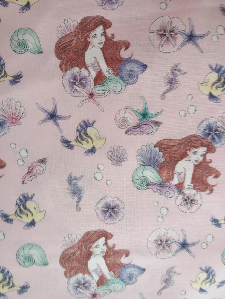 princess Disney little mermaid fun fabric piece 11 by 10 inch character 1pc new