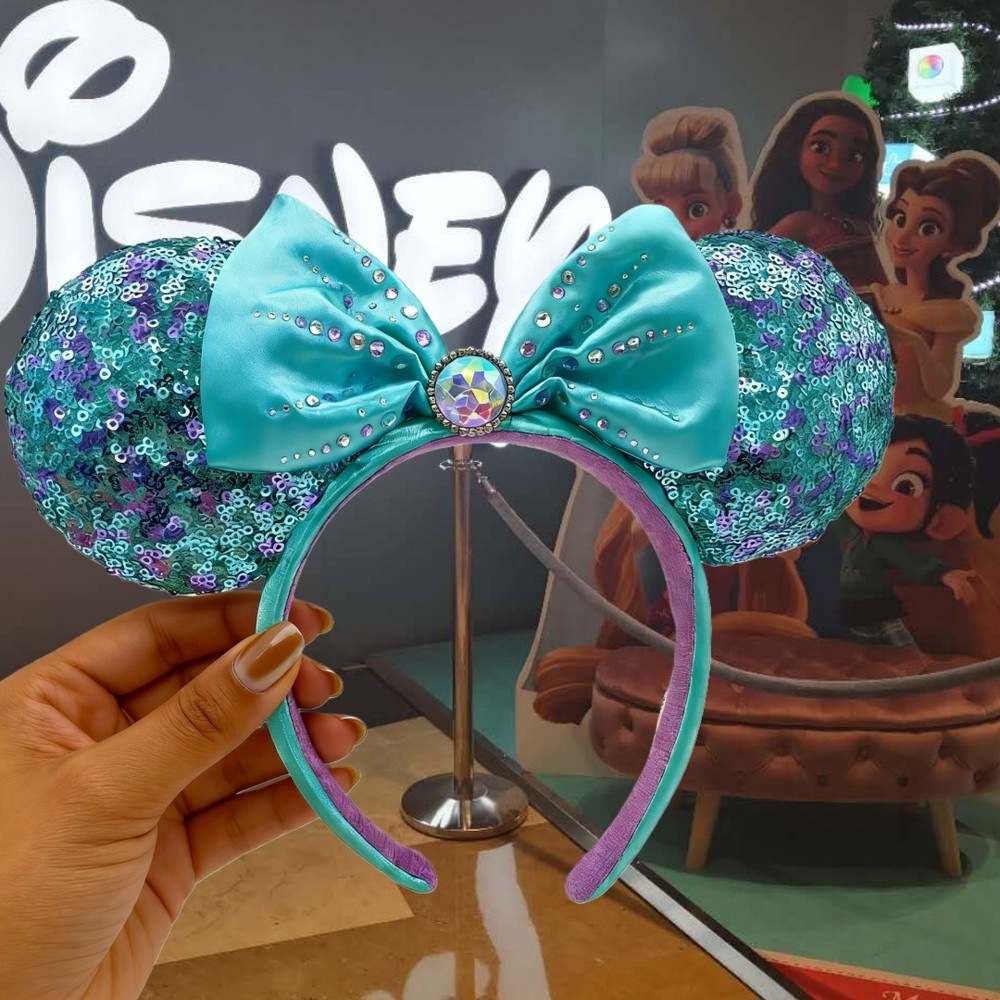 Disney` Parks Ariel The Little Mermaid 30th Anniversary Minnie Ears Headband
