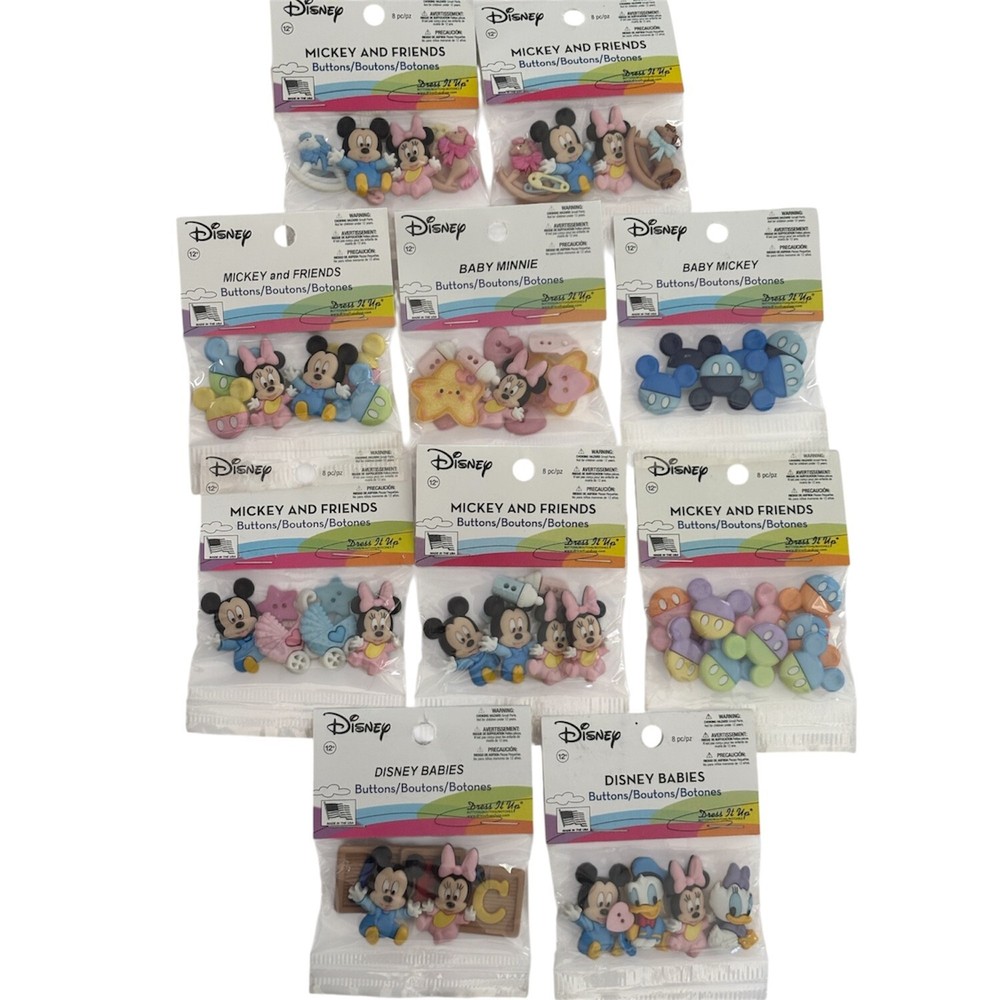 Dress It Up Mickey Minnie Mouse Disney Baby Buttons & Embellishments YOU CHOOSE
