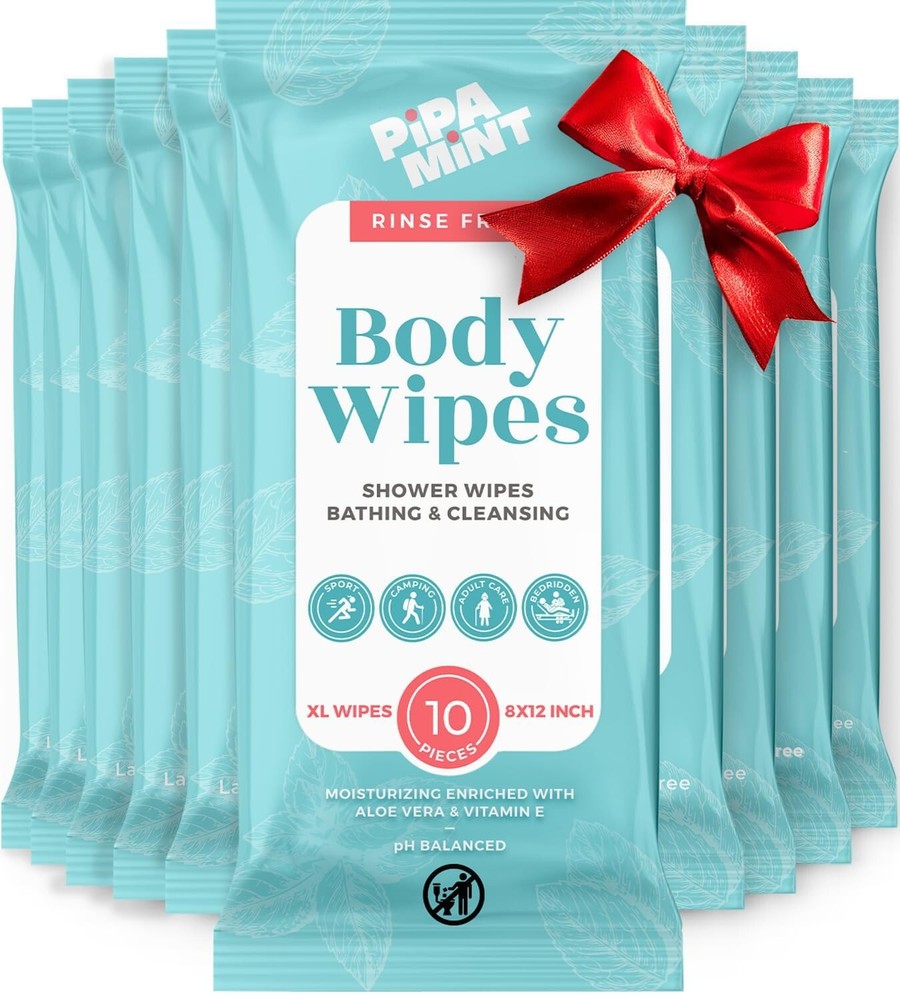 Ultimate Shower Wipes for Adults - 10 Packs of 100 XL Refreshing Clean Wipes