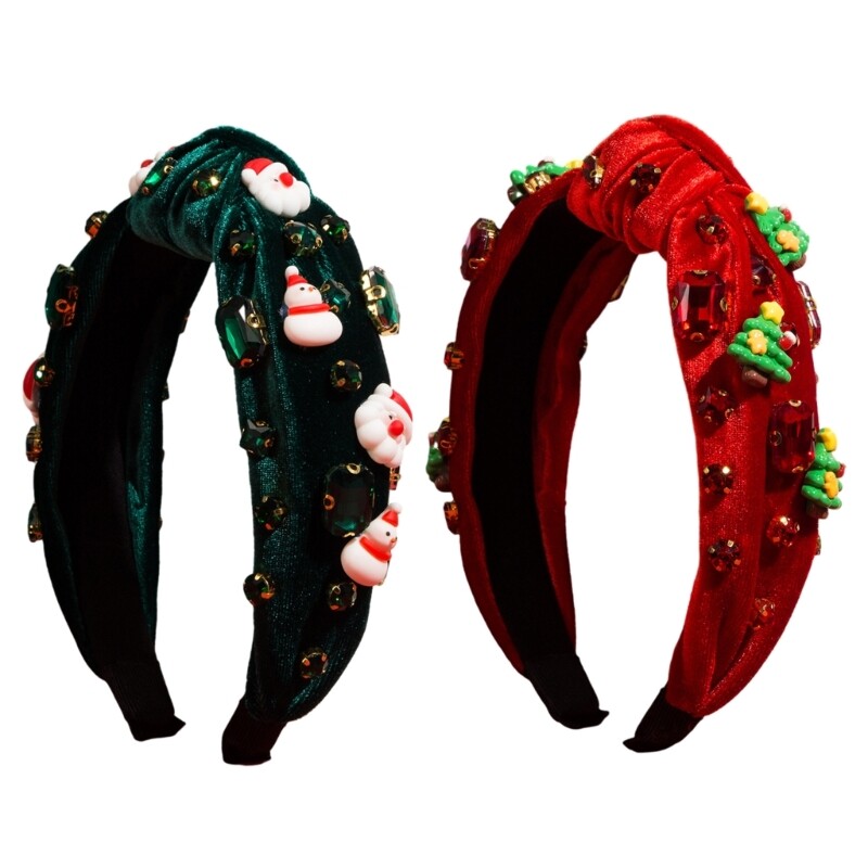 Christmas Wide Brim Knot Headband for Women Photo Props