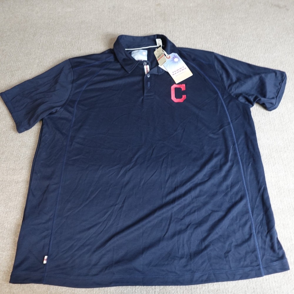 Tommy Bahama Polo Shirt 3XL Blue Cleveland Indians Guardians Embroidered NEW