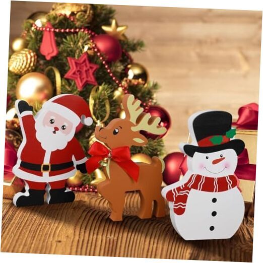 Snowman Christmas Decorations Indoor, Cute Snowman Santa Claus Reindeer Winter