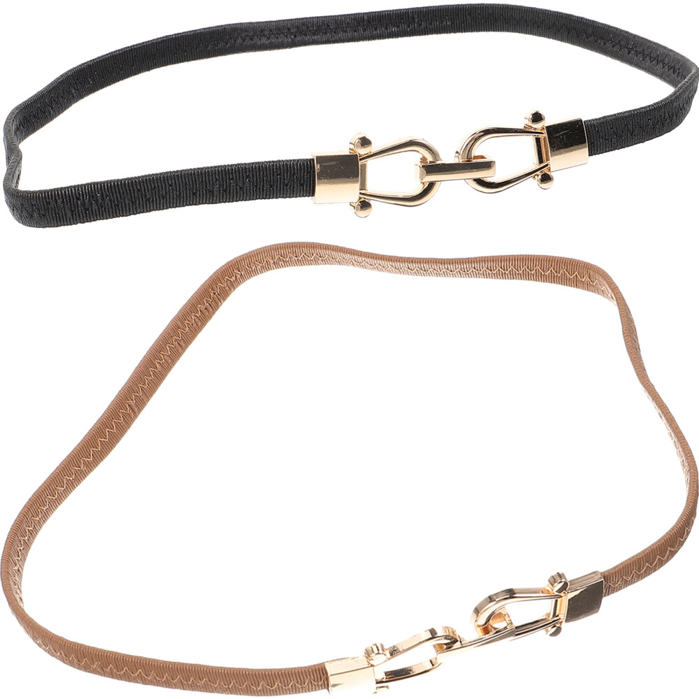 2-Pack Women’s Casual Buckle Belts for Pants & Clothing Accessories