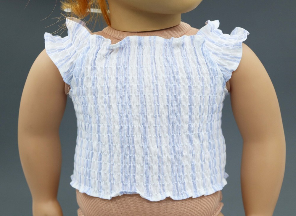 A smocked top for 18'' American girl doll clothes