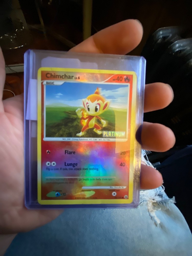 Chimchar 56/100 Reverse Holo Platinum Stamp Pokemon Card 2008