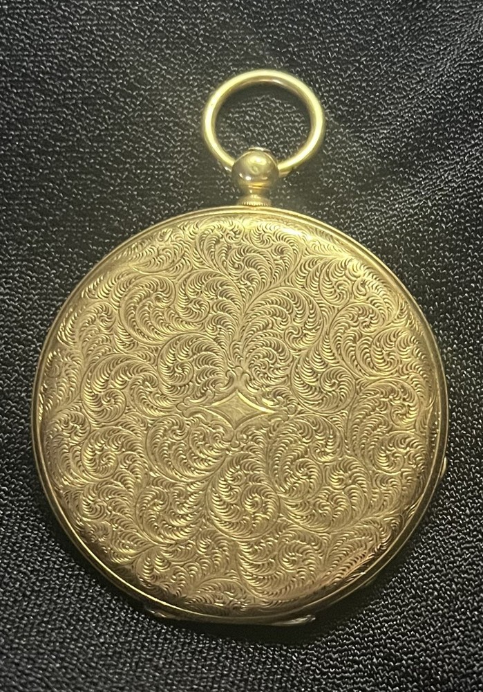 1840 French 18k gold antique pocket watch