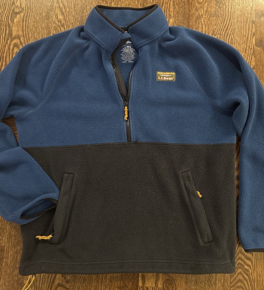Men’s LL Bean Mountain 1/4 Zip Pullover Fleece Large