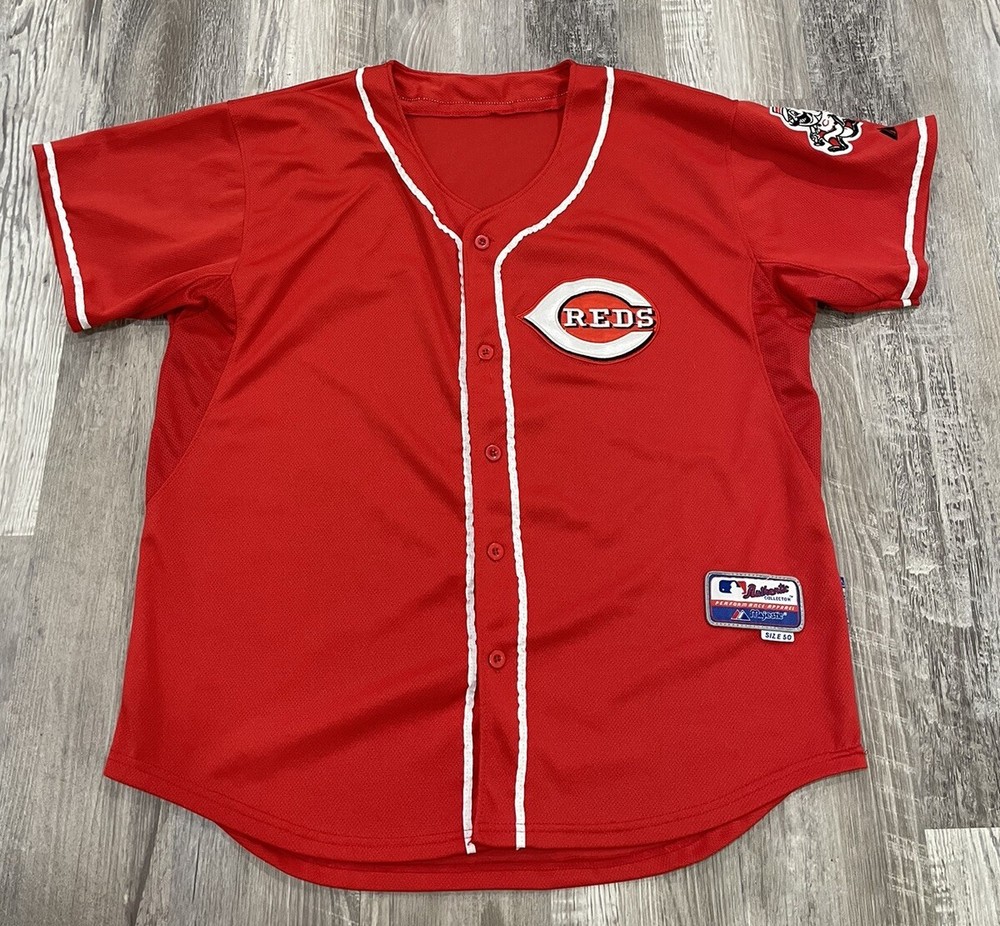 Vintage Cincinnati Reds Majestic Authentic Jersey Size 50 USA Made