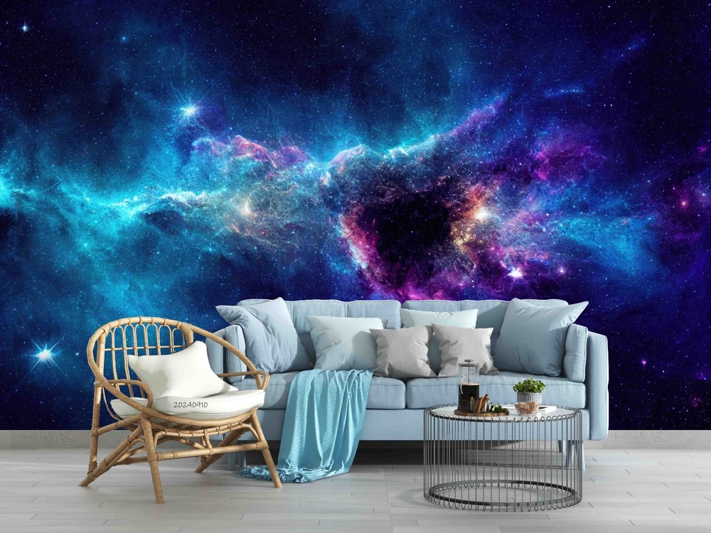 3D Space Nebula Galaxy Illustration Wall Murals Wallpaper Murals Wall Sticker