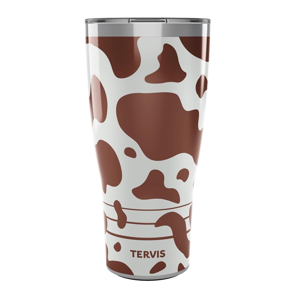 Traveler Mocha Moo-d Animal Print Triple Walled Insulated Tumbler Travel Cup ...