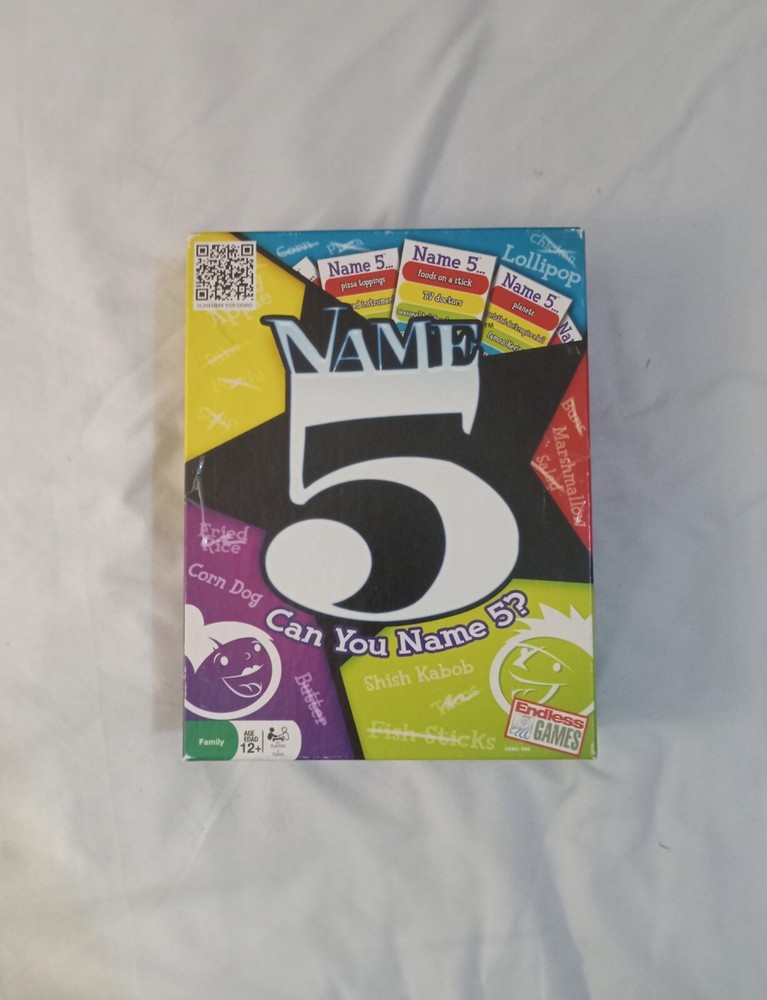 2009 board game Can You Name 5? trivia complete