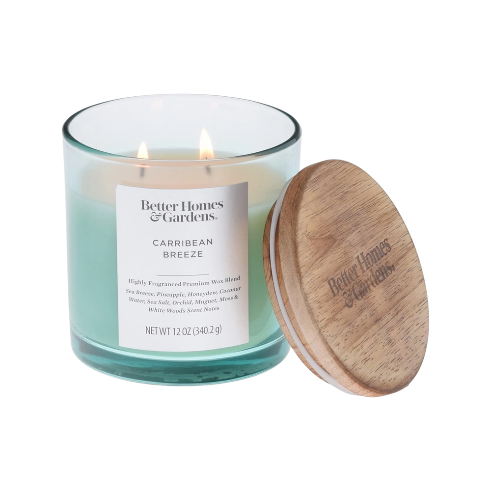 Caribbean Sea Breeze Scented 2-Wick Ombre Jar Candle 12Oz
