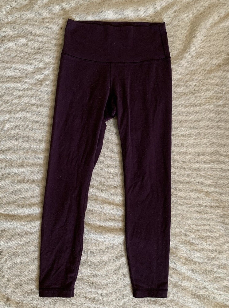 Lululemon Womens Dark Purple Yoga Leggings Activewear High-Quality
