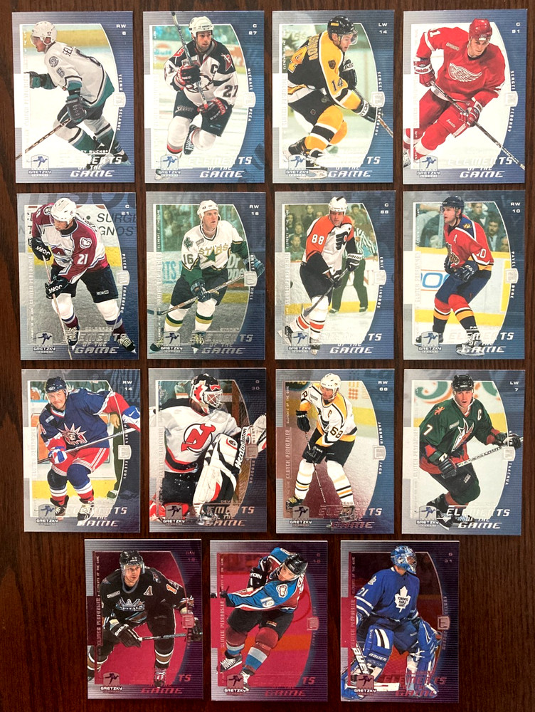 2000-01 Wayne Gretzky Hockey Elements of the Game Complete Set 1-15