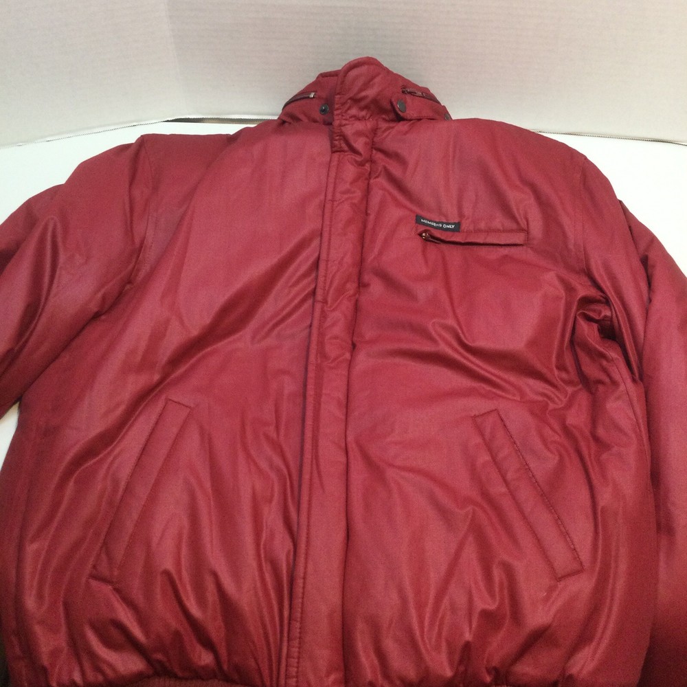 Europe Craft 44L Padded Dark Red Hooded Vintage Coat-image