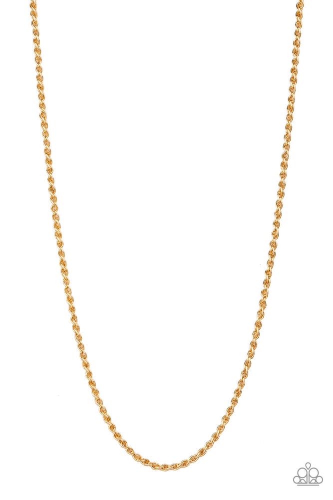 Jump Street - Goldtone - Paparazzi Accessories Men's Necklace