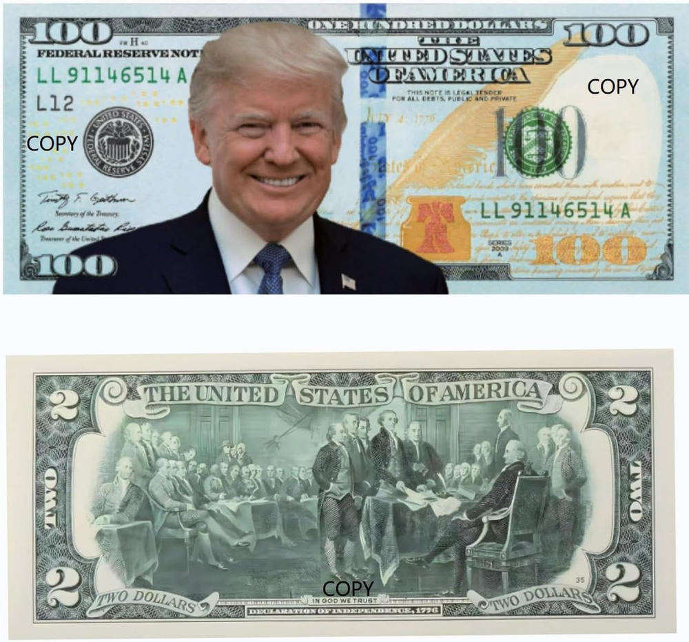 Pack of 100 Donald Trump 2024 Re-Election Presidential #MAGA $100 Bills USA