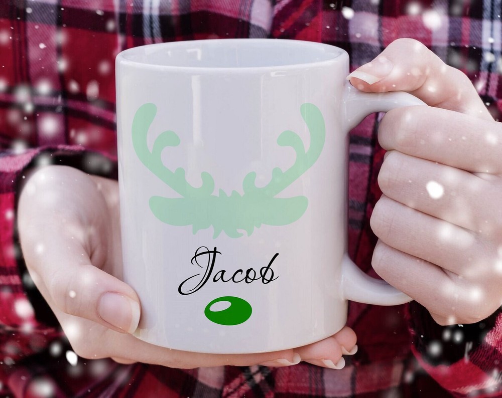 Reindeer Mug Personalized Christmas Reindeer Hot Chocolate Personalized Mug