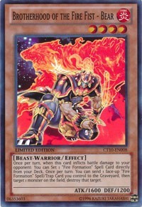 Brotherhood of the Fire Fist Bear 1x MP Eng YGO 2013 Tin