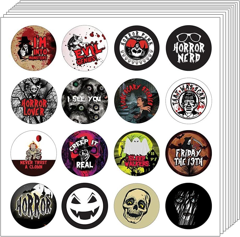 Scary Stickers (20 Sets X 16 Designs)