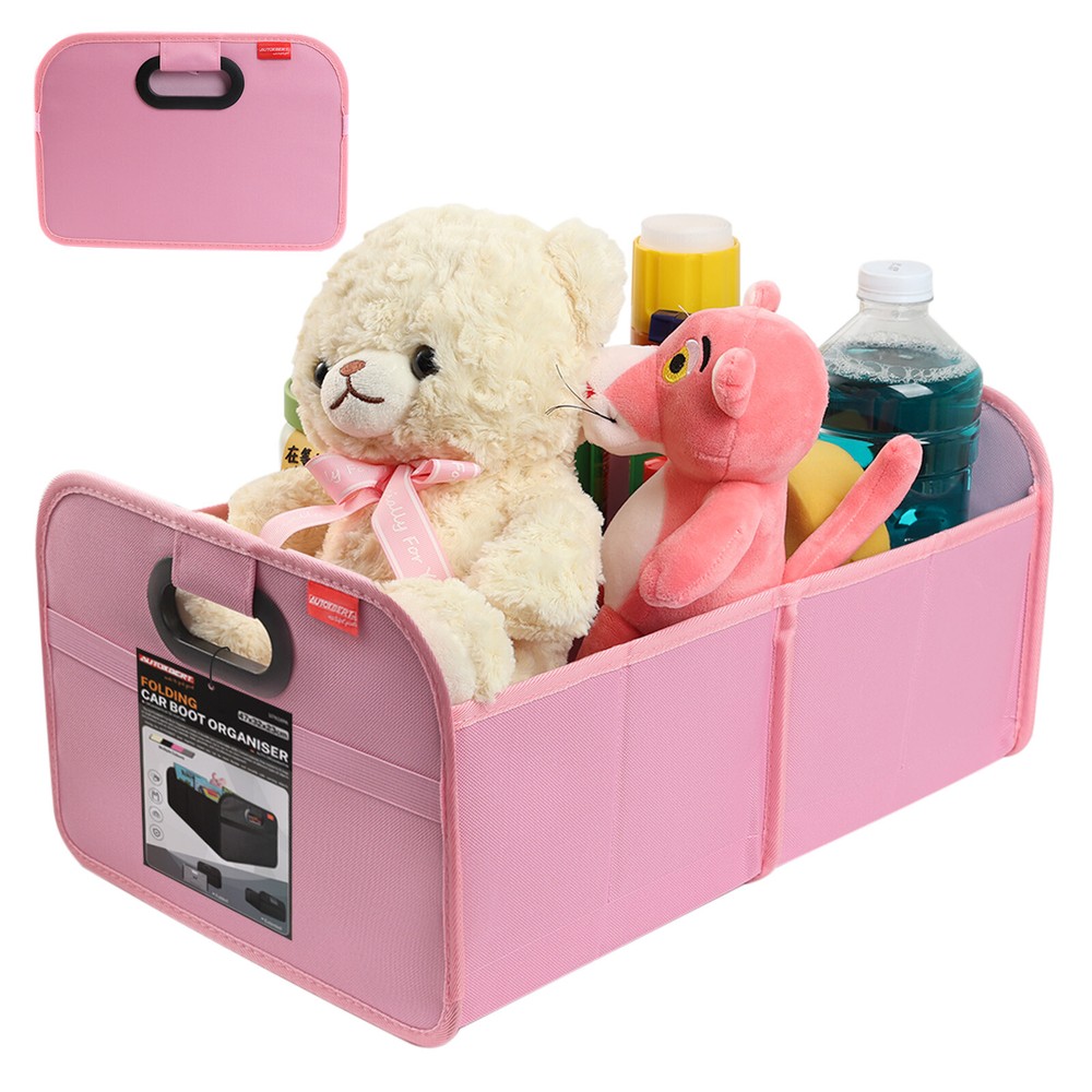 Foldable SUV Trunk Cargo Organizer with Reinforced Handles for Car Storage