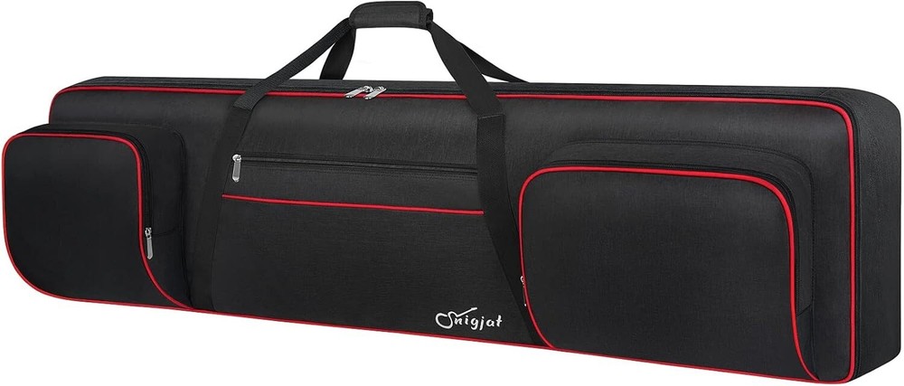 Organized 88-Key Keyboard Soft Case with Security Belts & Storage Solutions