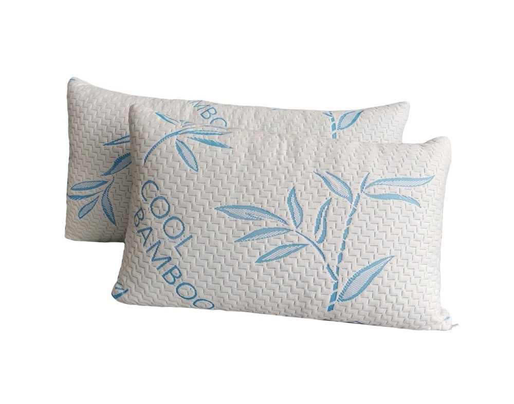 2 Pack King Size Rayon Derived from Bamboo Pillows for Sleeping, Cooling Shre...